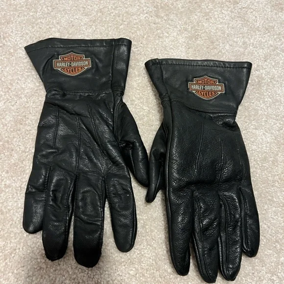 Harley-Davidson Black Riding Gloves - Picture 1 of 5